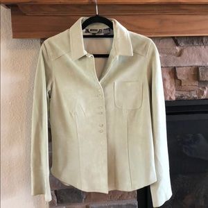 Green Roper Suede Leather Jacket